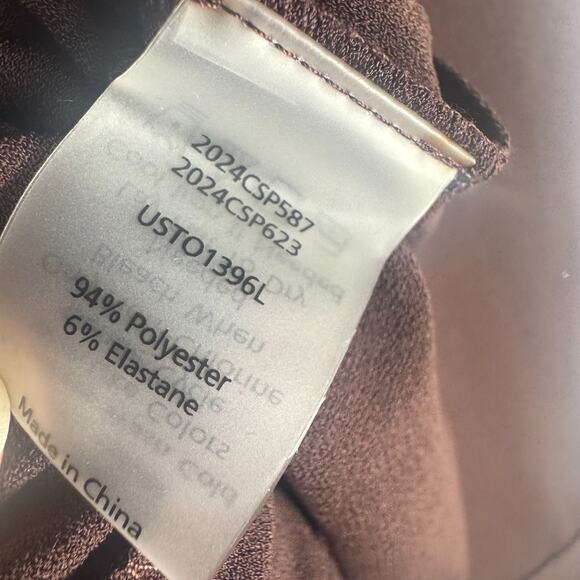 NWT Universal Standard Raisin Brown, Size 22-24 (Large), Tie-Front Button Up Top - Picture 7 of 10